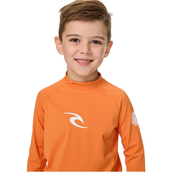 2026 Rip Curl Toddler Waves UPF Long Sleeve Rash Vest 12VTRV - Vitamin C